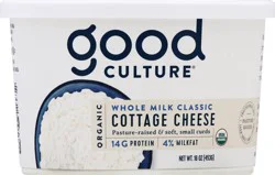 good culture Organic Small Curd 4% Milkfat Whole Milk Classic Cottage Cheese 16 oz