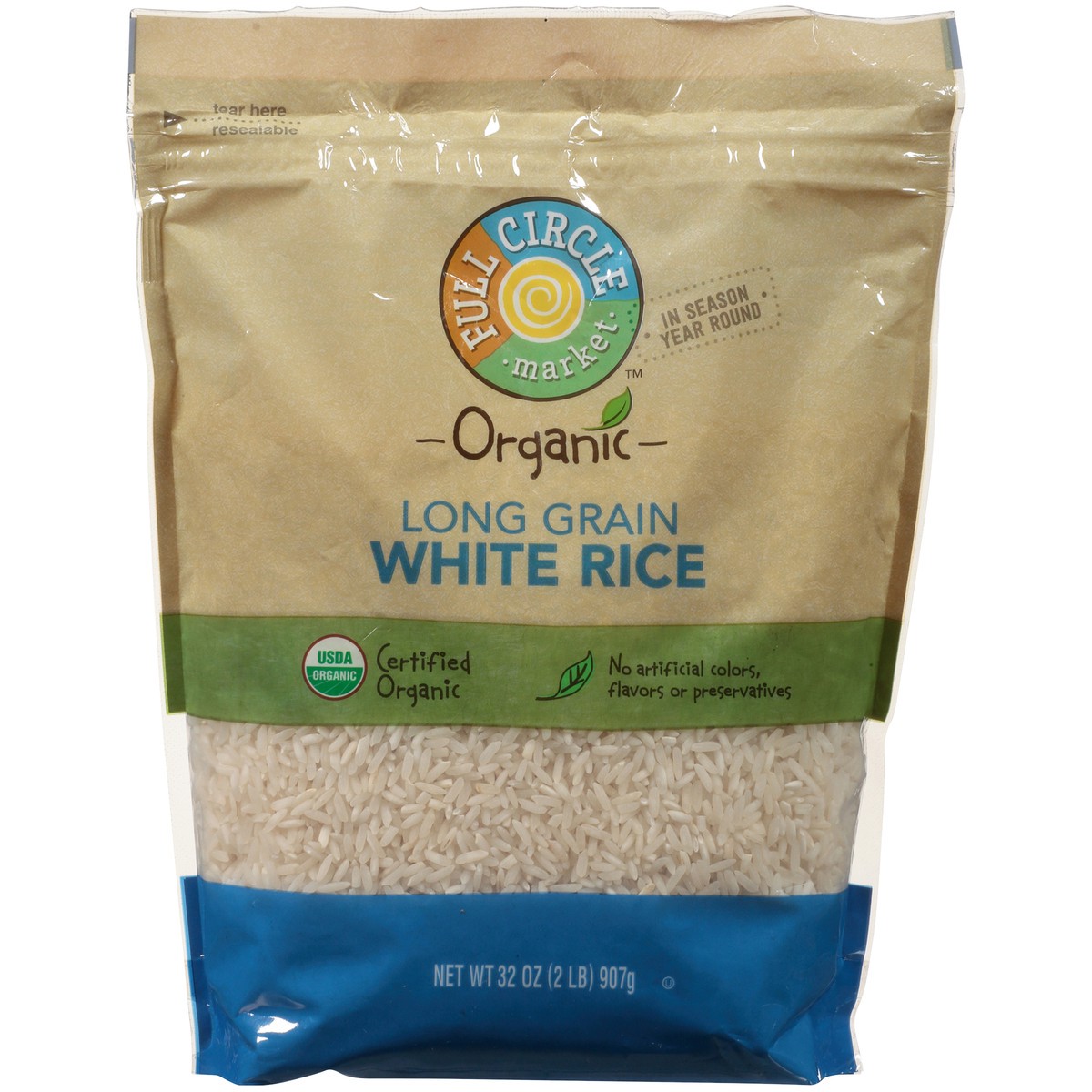 slide 7 of 9, Full Circle Market Long Grain White Rice, 32 oz