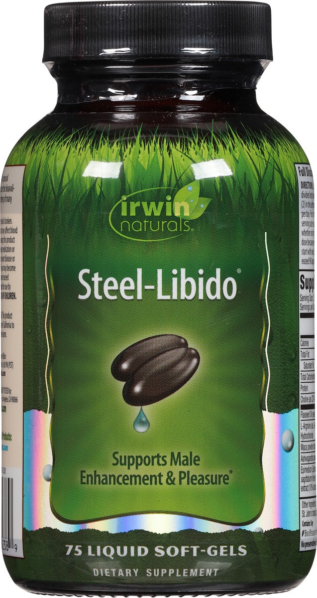 slide 6 of 9, Irwin Naturals Liquid Steel-Libido 75 Soft-Gels, 75 ct