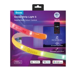 Govee 49.2 ft Wi-Fi RGBICW LED Strip Light