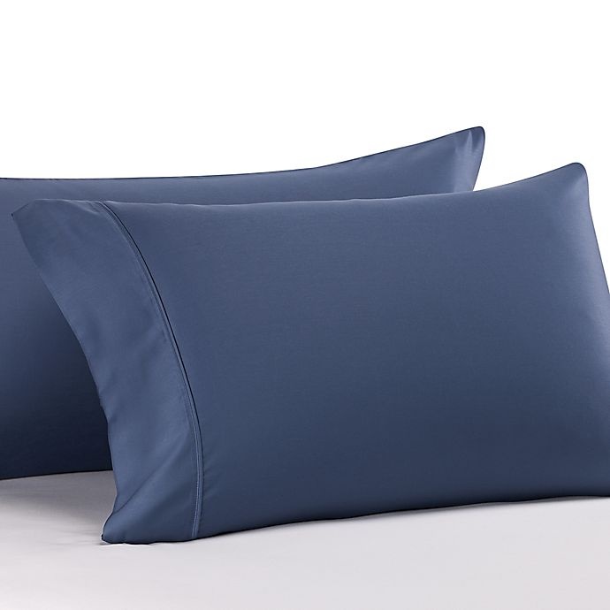 slide 1 of 1, Pure Beech 400-Thread-Count Modal Sateen King Pillowcases - Navy, 2 ct