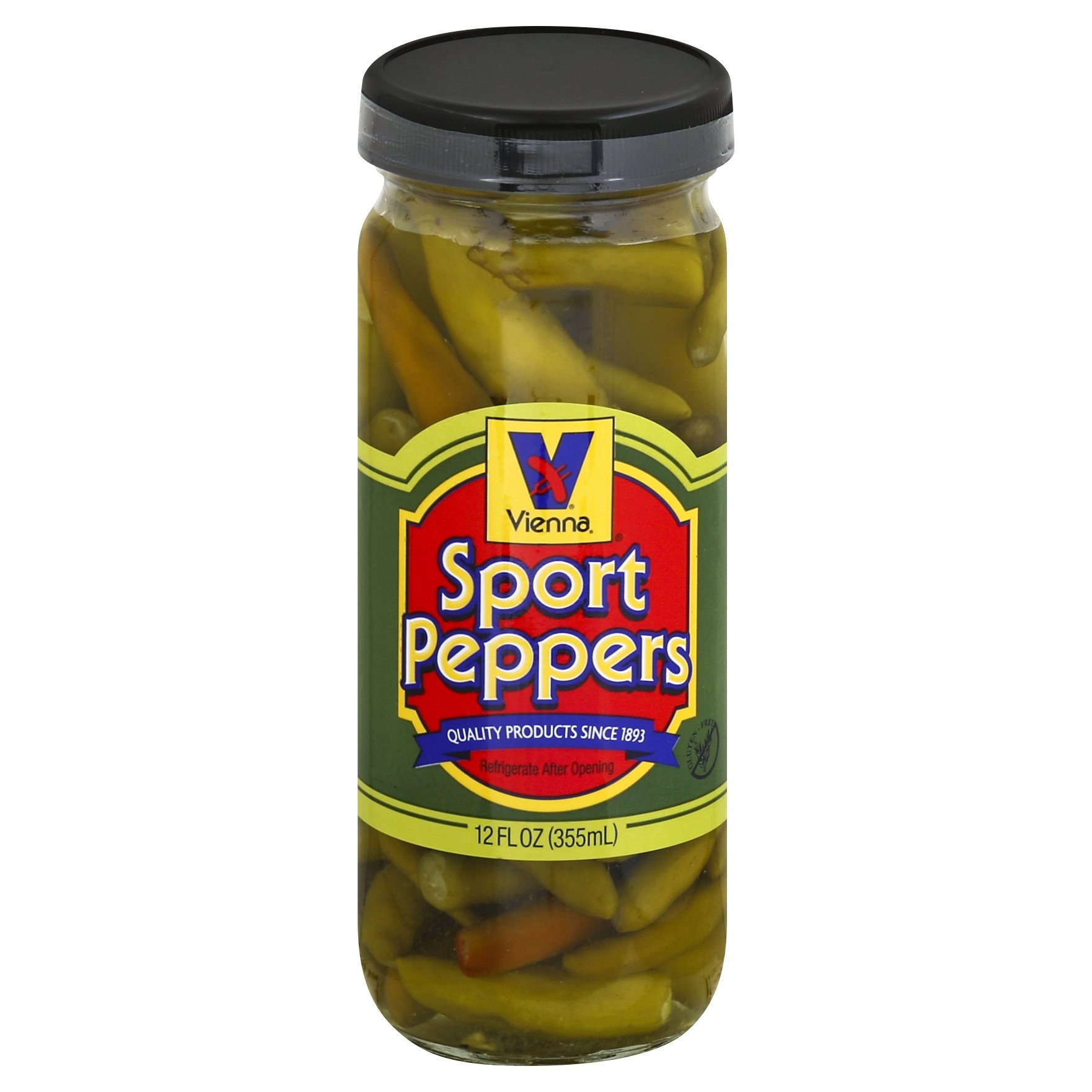 slide 1 of 1, Vienna Sport Peppers, 12 fl oz