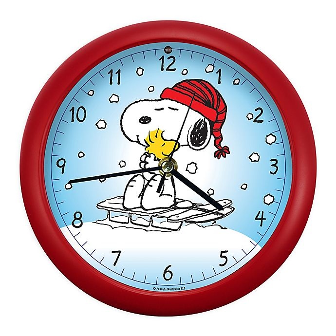 slide 1 of 1, Peanuts Snoopy Sound Clock, 8 in