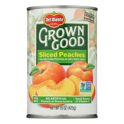 Del Monte Grown Good Sliced Peaches 100% Juice