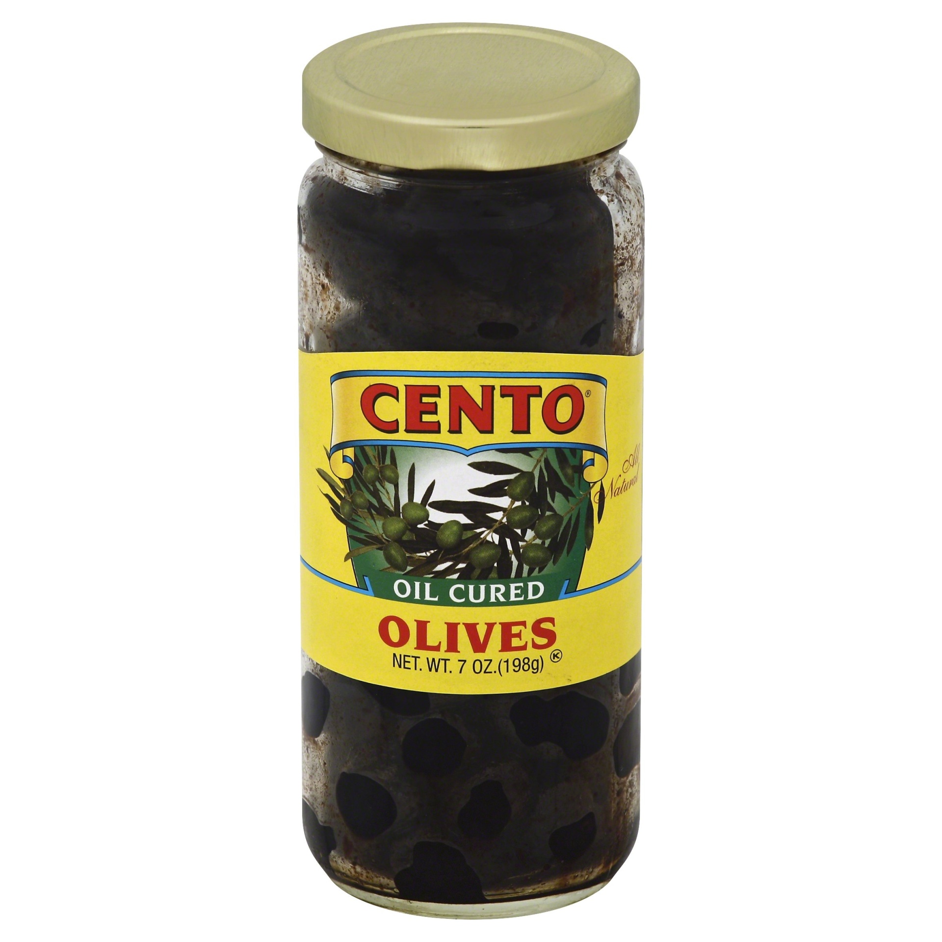 slide 1 of 1, Cento Oil Cured Black Olives, 7 oz