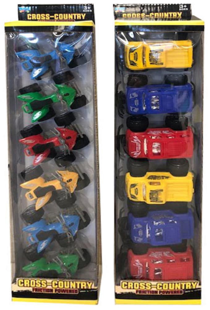 slide 1 of 1, Misco Toys Cross Country Friction Powered Value Pack, 6 ct