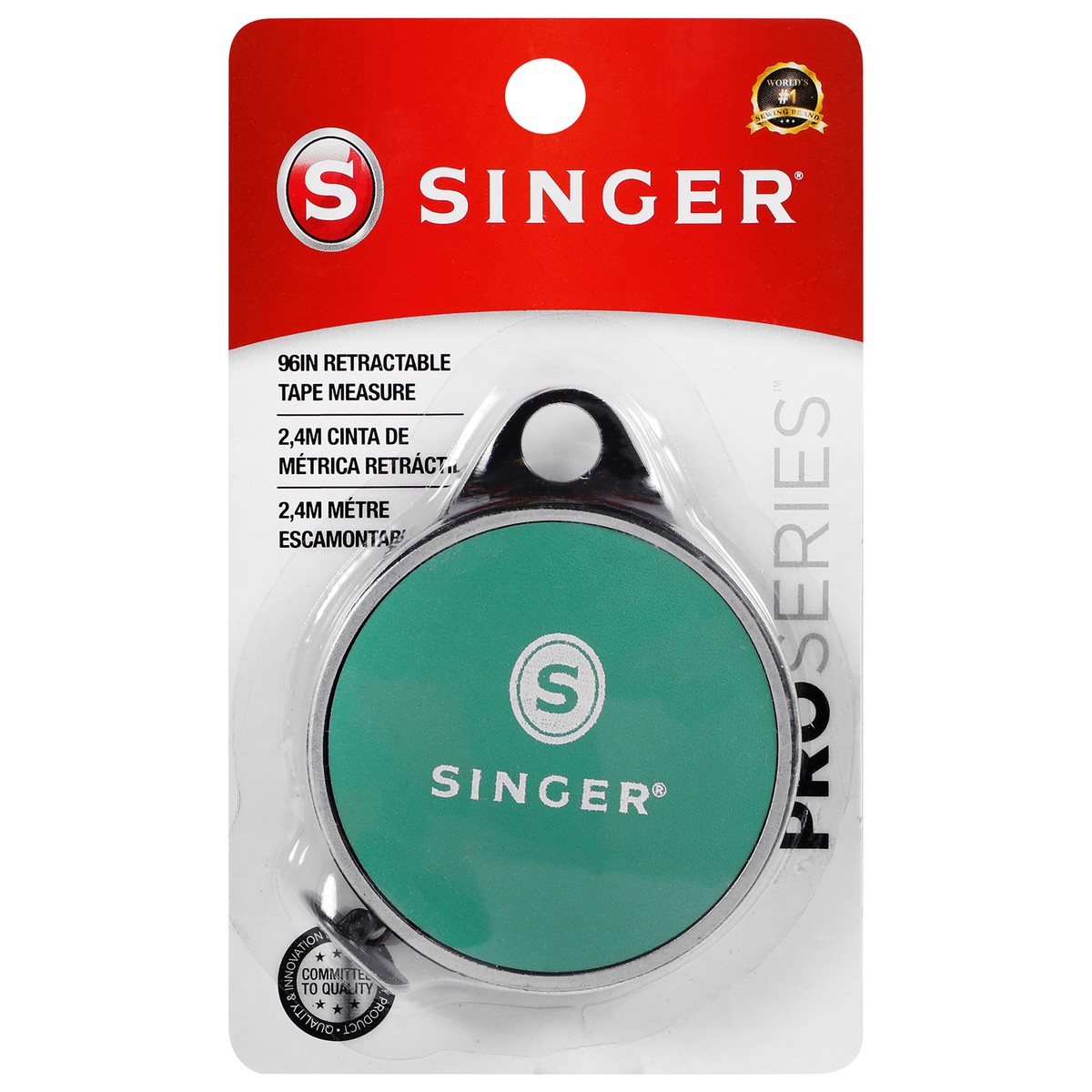 slide 1 of 2, SINGER ProSeries™ 96" Leatherette Retractable Pocket Tape Measure, 1 ct