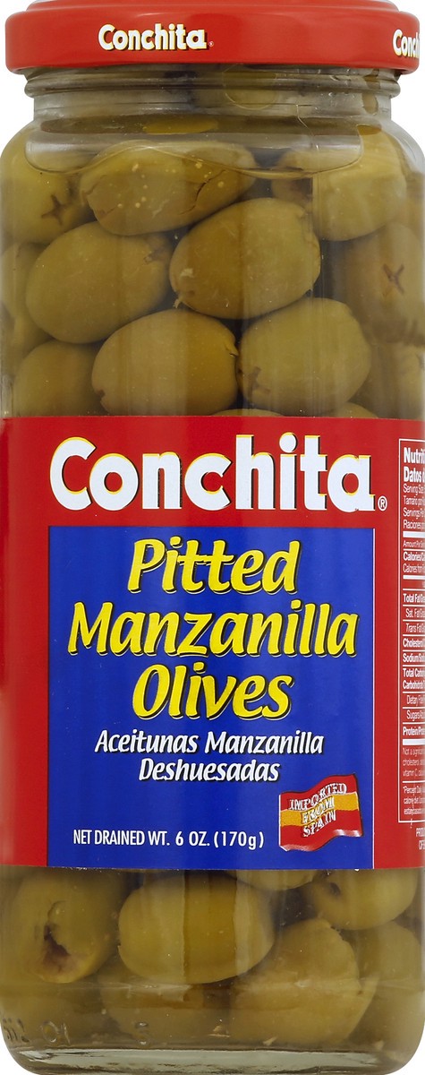 slide 1 of 1, Conchita Pitted Manzanilla Olives, 6 oz