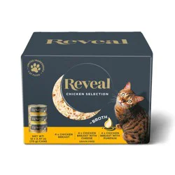 Reveal Natural Wet Cat Food Chicken Selection in Broth, 12-count, 2.47 oz Cans