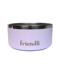 Friendli Lilac Stainless Steel Double Wall Dog Bowl, 32oz