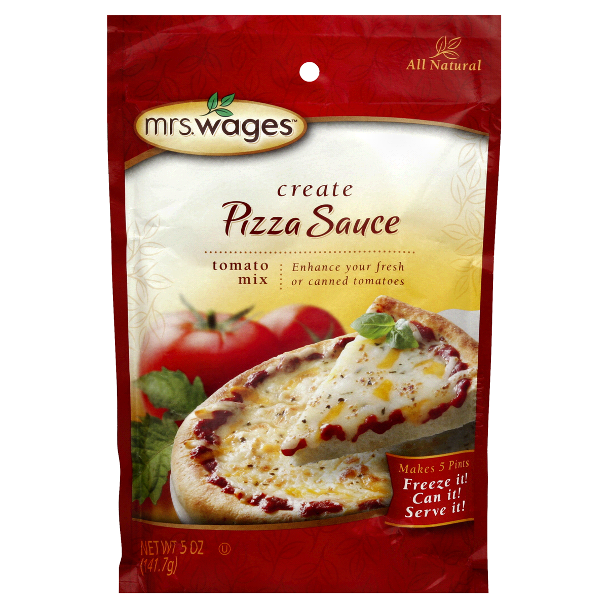 slide 1 of 1, Mrs. Wages Create Pizza Sauce Tomato Mix, 5 oz