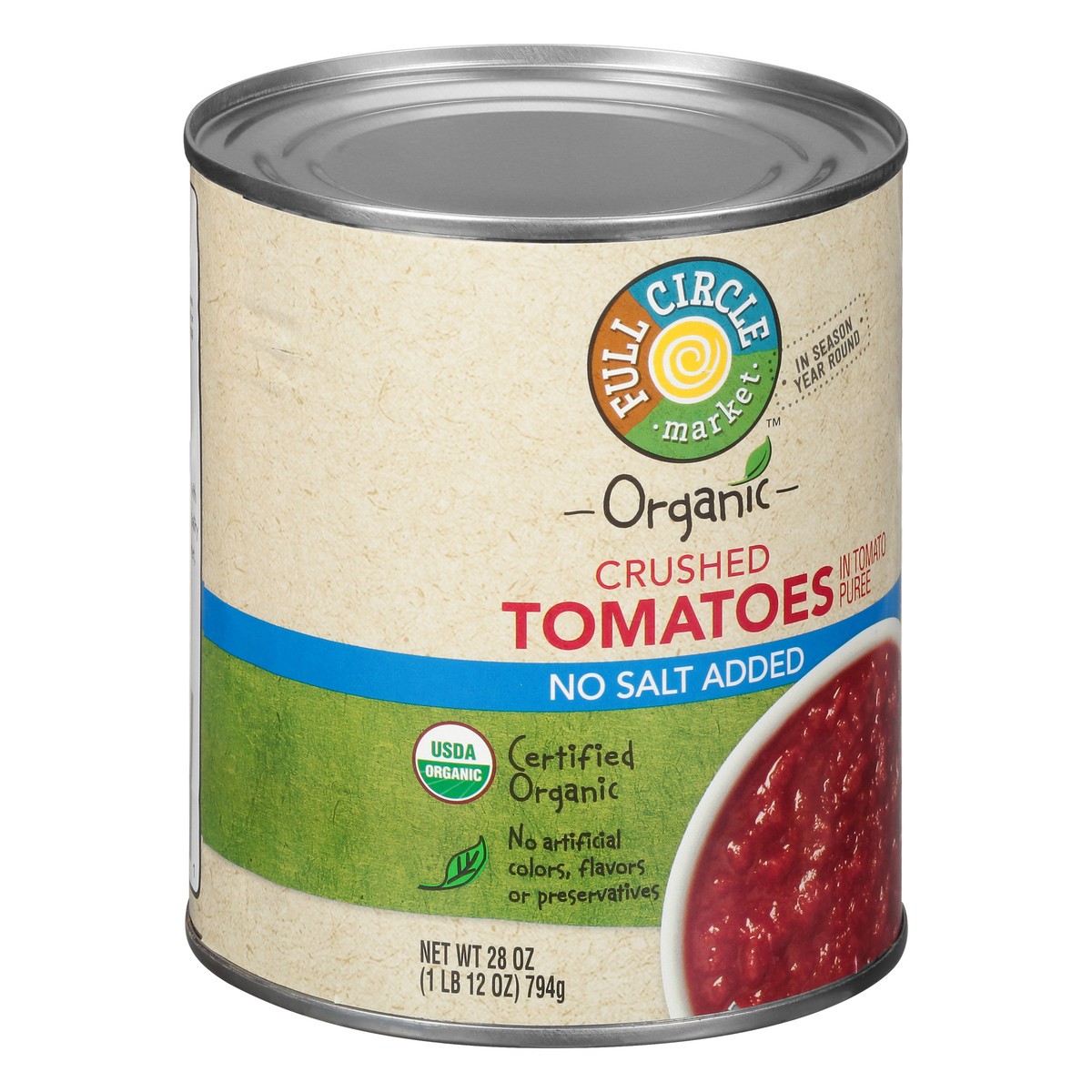 slide 6 of 15, Full Circle Market Organic Crushed Tomatoes in Tomato Puree 28 oz, 28 oz