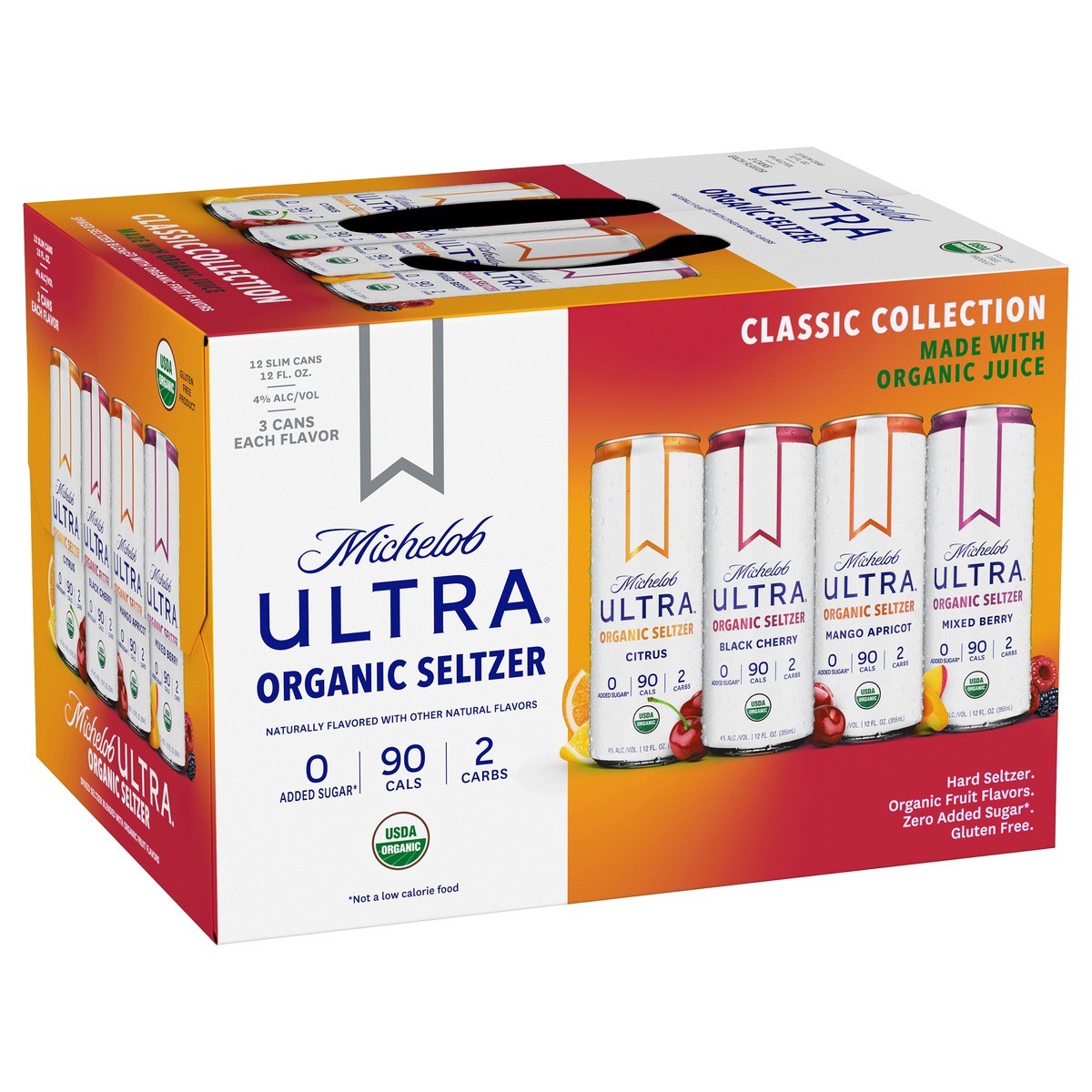 slide 11 of 11, Michelob ULTRA Second Edition Flavors Organic Hard Seltzer, Variety Pack, 12 Pack, 12 FL OZ Slim Cans, 12 ct; 12 oz