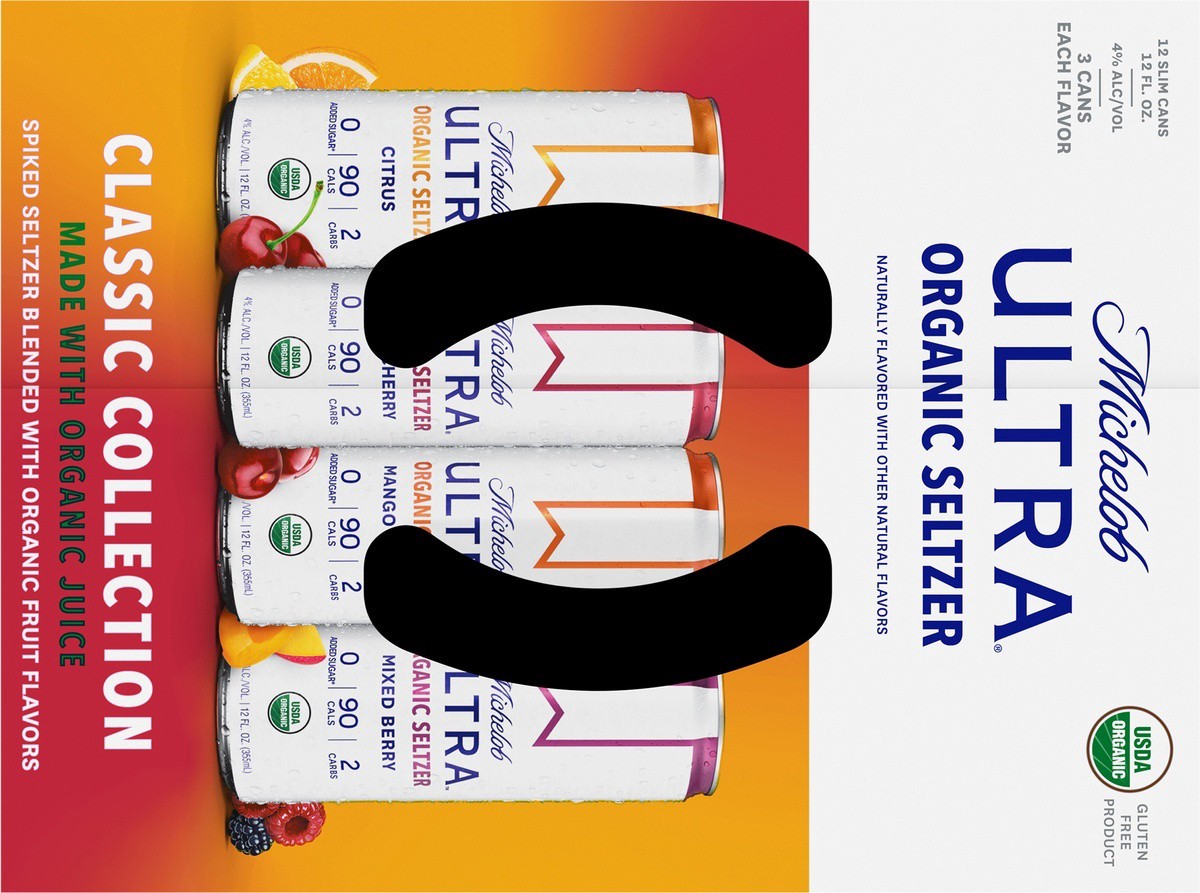 slide 6 of 11, Michelob ULTRA Second Edition Flavors Organic Hard Seltzer, Variety Pack, 12 Pack, 12 FL OZ Slim Cans, 12 ct; 12 oz