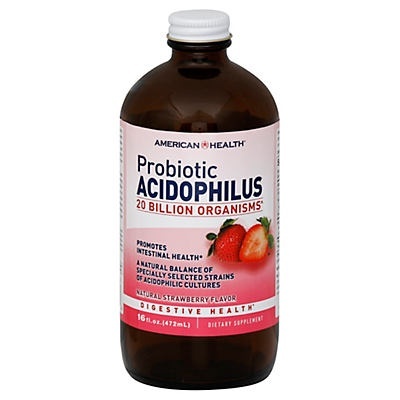 slide 1 of 1, American Health Strawberry Acidophilus Liquid, 16 fl oz