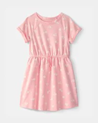 Carters Girls Floral French Terry Dress - Pink Pink 8