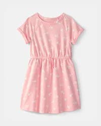 Carters Girls Floral French Terry Dress - Pink Pink 14