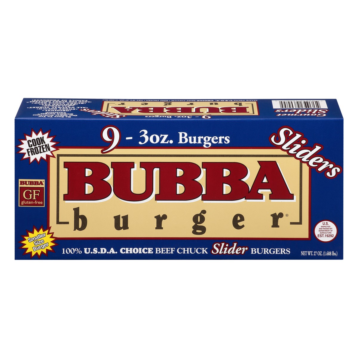 slide 1 of 12, BUBBA Burger Sliders Beef Chuck Burgers 9 ea, 9 ct