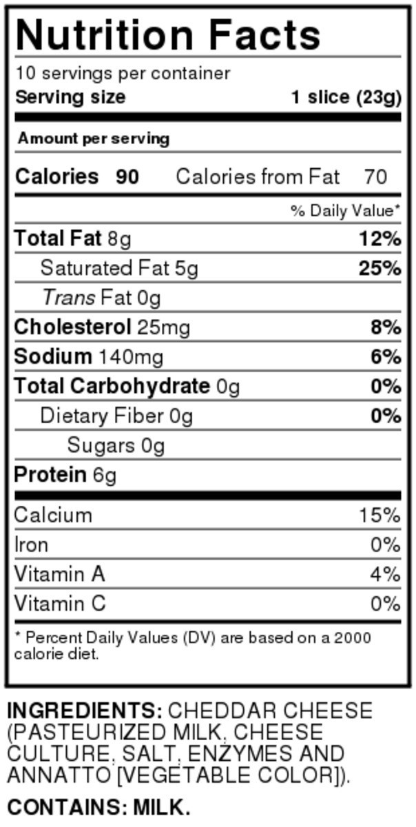 slide 4 of 9, Food Club Mild Cheddar Slice, 8 oz