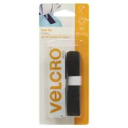 Velcro Sew On Tape, Black, 3/4" x 30"
