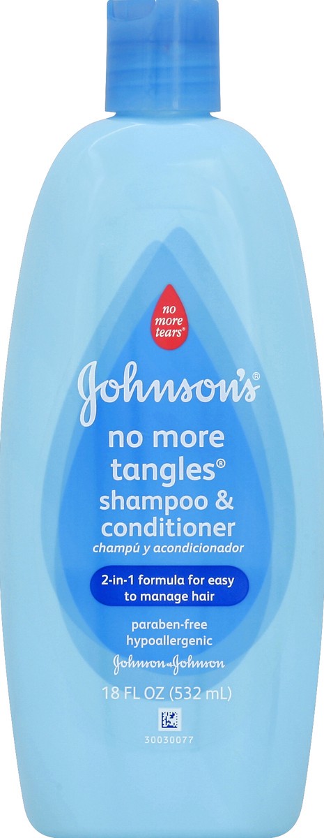 slide 2 of 6, Johnson's Baby No More Tangles Curly Hair Shampoo & Conditioner, 18 oz