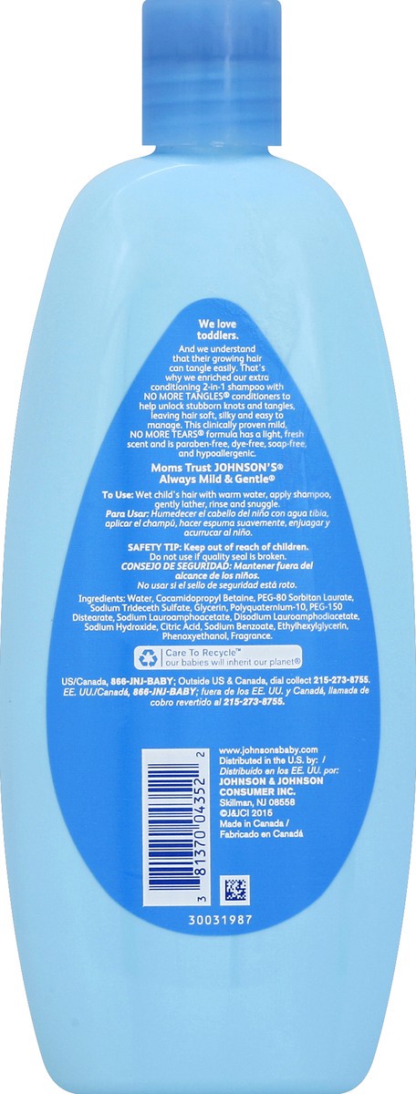 slide 6 of 6, Johnson's Baby No More Tangles Curly Hair Shampoo & Conditioner, 18 oz