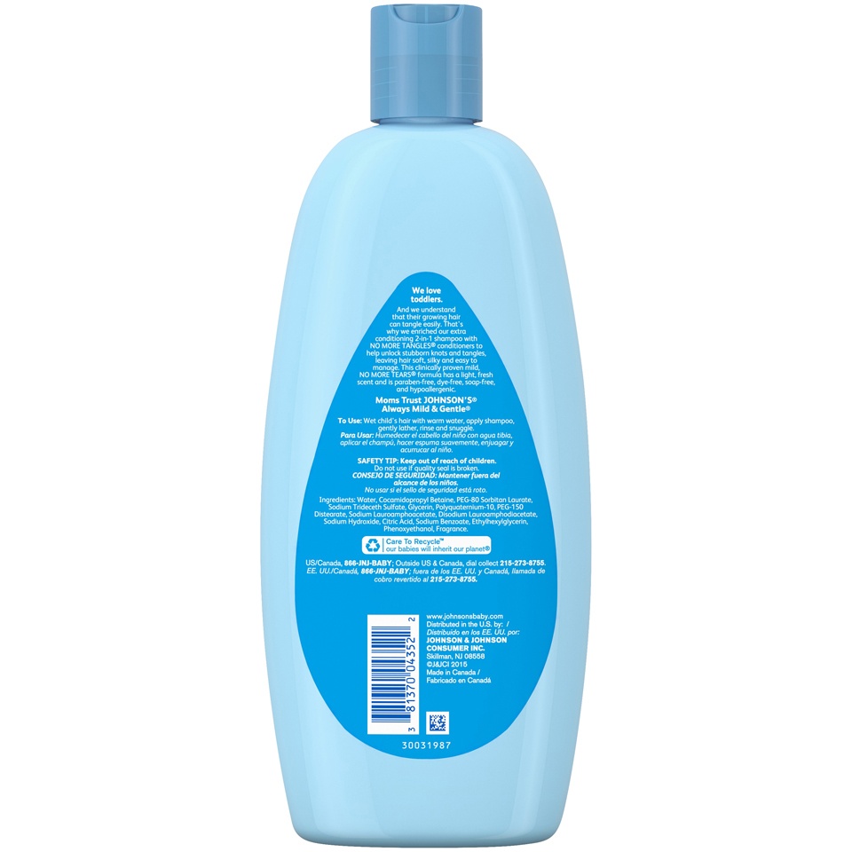 Johnson's Baby No More Tangles Curly Hair Shampoo & Conditioner 18 fl
