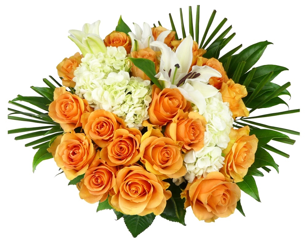 slide 1 of 1, BLOOM HAUS Noble Orange Rose Boquet, 12 ct