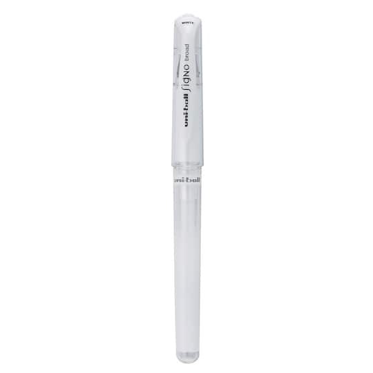 slide 1 of 3, Uni-Ball White Signo Broad Gel Impact Pen, 1 ct