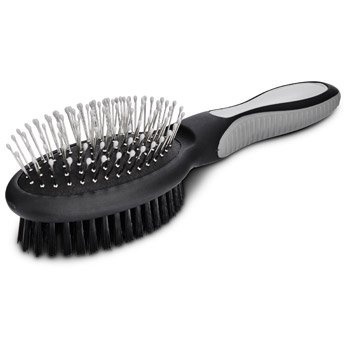 slide 1 of 1, Well & Good Black Combo Pin & Bristle Cat Brush, 1 ct