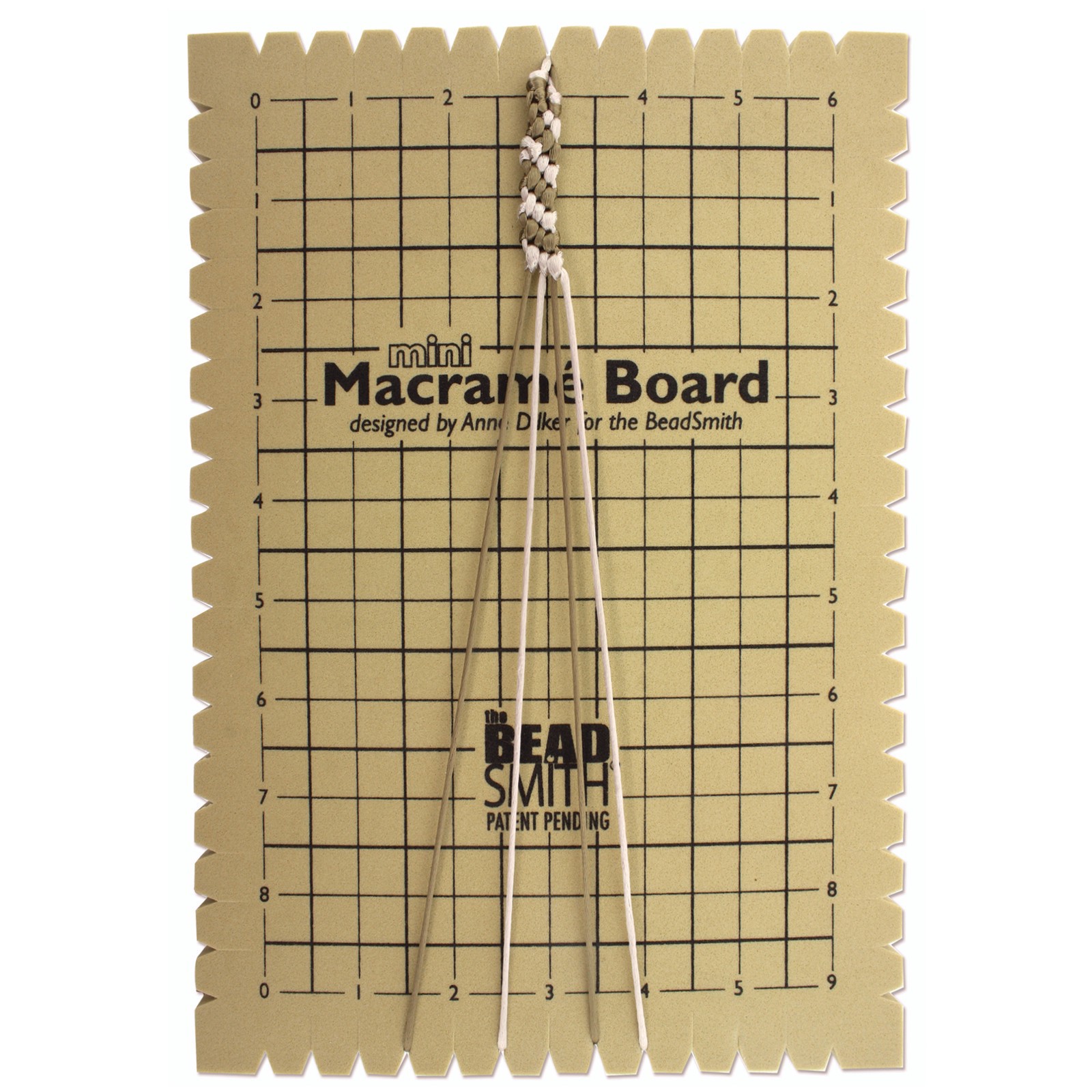 slide 3 of 3, The Beadsmith Mini Macrame Board, 7.5 in x 10.5 in