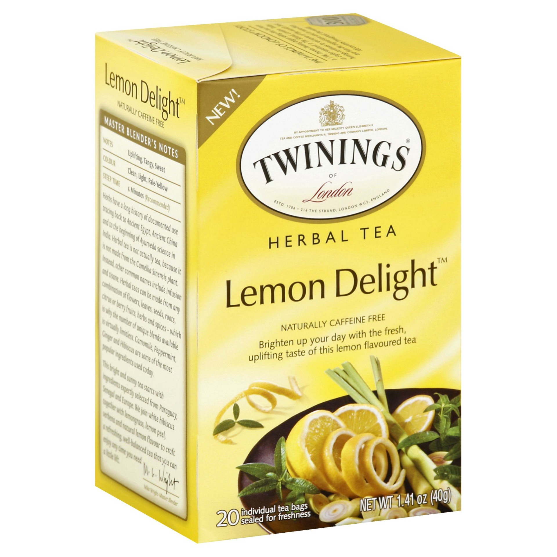 slide 1 of 7, Twinings Lemon Delight Herbal Tea Bags - 20 ct, 20 ct