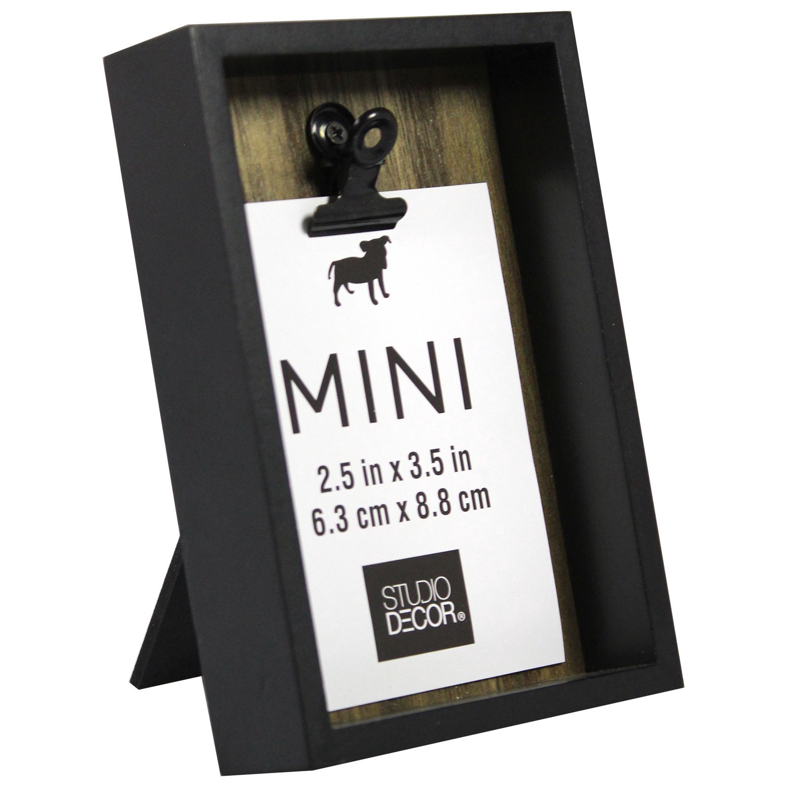 slide 3 of 4, Mini Black Deep Box Clip Frame By Studio Decor, 4.84 in x 3.43 in x 0.98 in