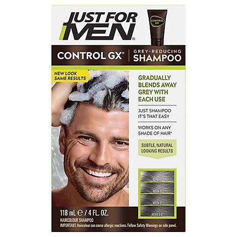 slide 1 of 1, Just For Men Shampoo Control Gx Grey Reducing - 4 Fz, 4 fl oz