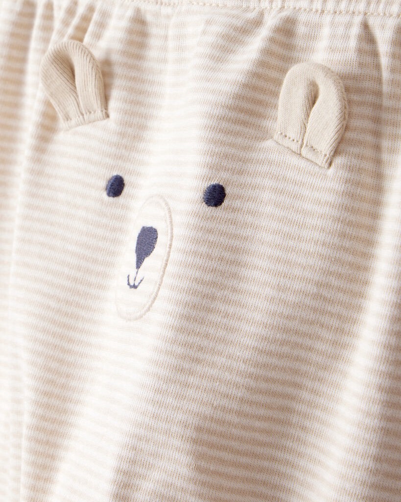 slide 4 of 4, Carter's Baby Boy 3-Piece Bear Print Long-Sleeve Bodysuit & Pant Set - Brown/White White/Brown 3M, 3 pc