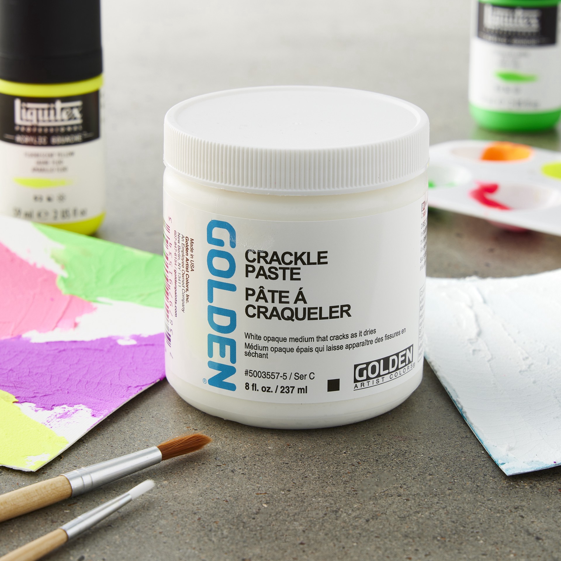 slide 2 of 2, Golden Crackle Paste, 8 fl oz