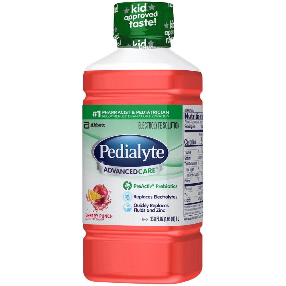slide 3 of 8, Pedialyte AdvanceCare Oral Electrolyte Solution - Cherry Punch, 1 liter