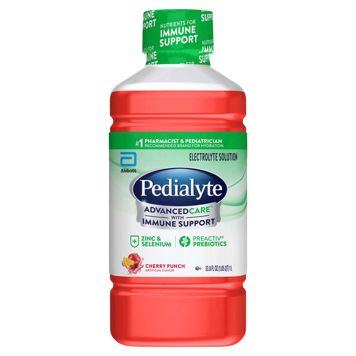 slide 1 of 8, Pedialyte AdvanceCare Oral Electrolyte Solution - Cherry Punch, 1 liter