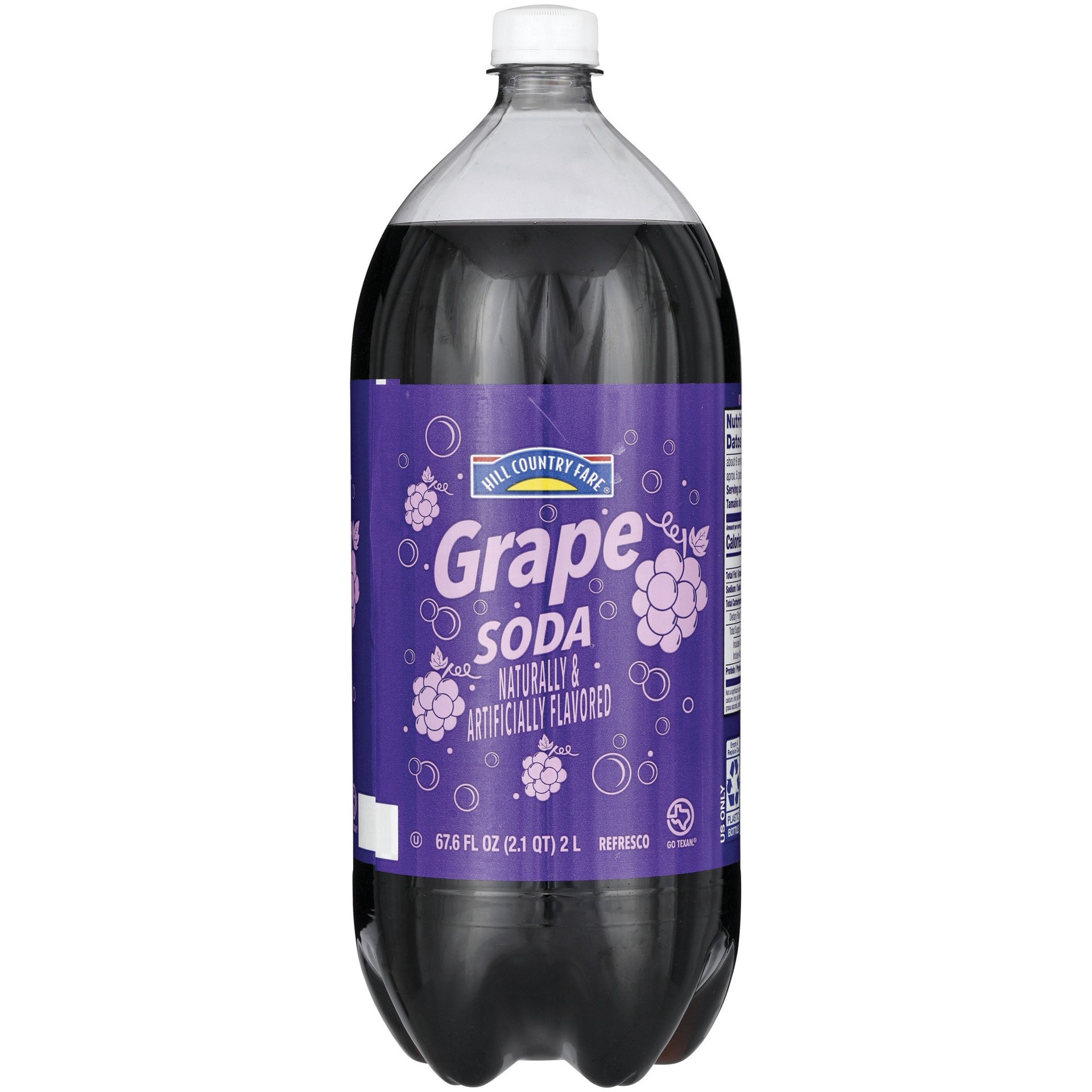 slide 1 of 1, HCF Hill Country Fair Grape Soda, 2 liter