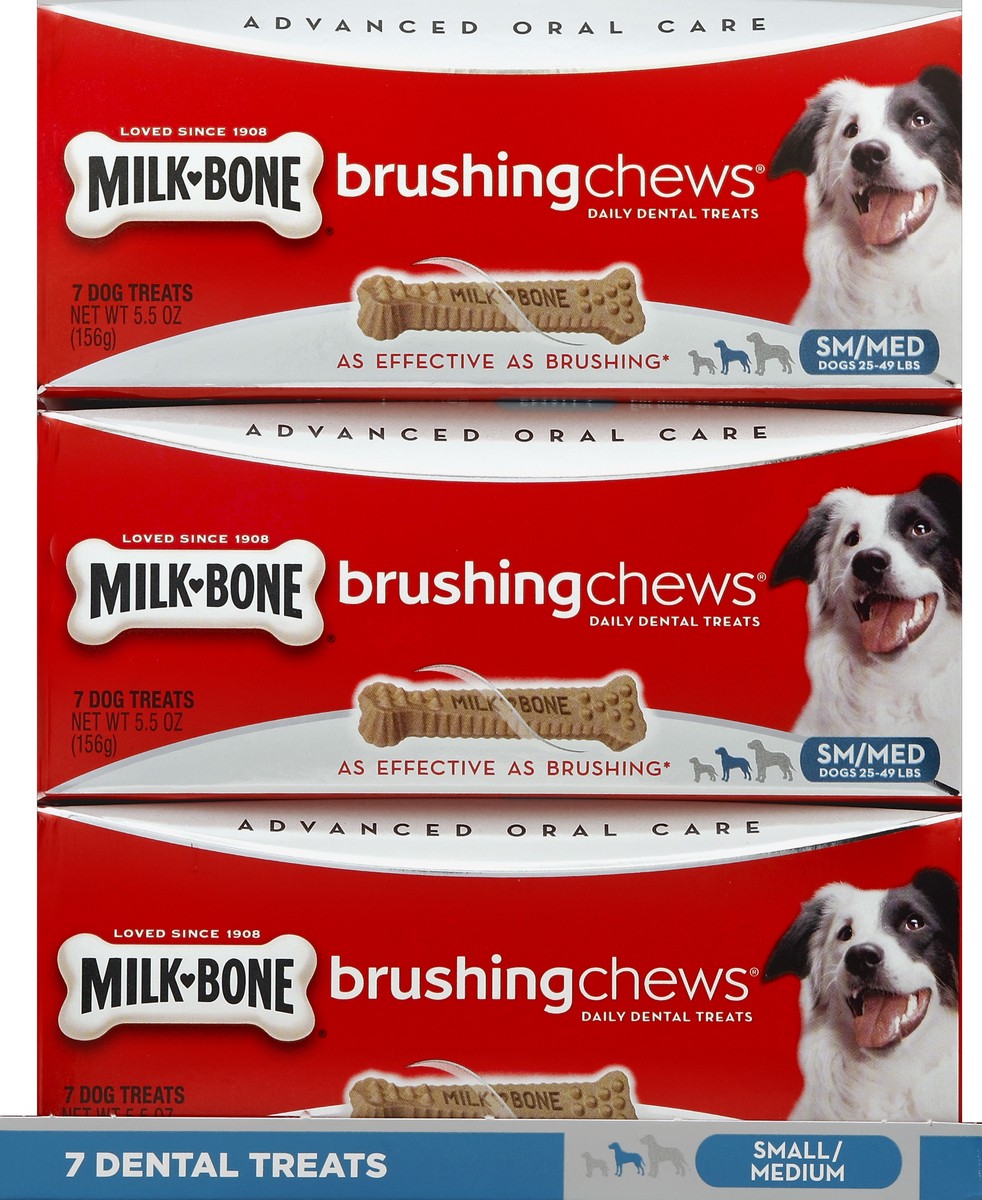 slide 5 of 6, Milk-Bone Brushing Chews Daily Dental Treats, S/M, 5.5oz, 5.5 oz