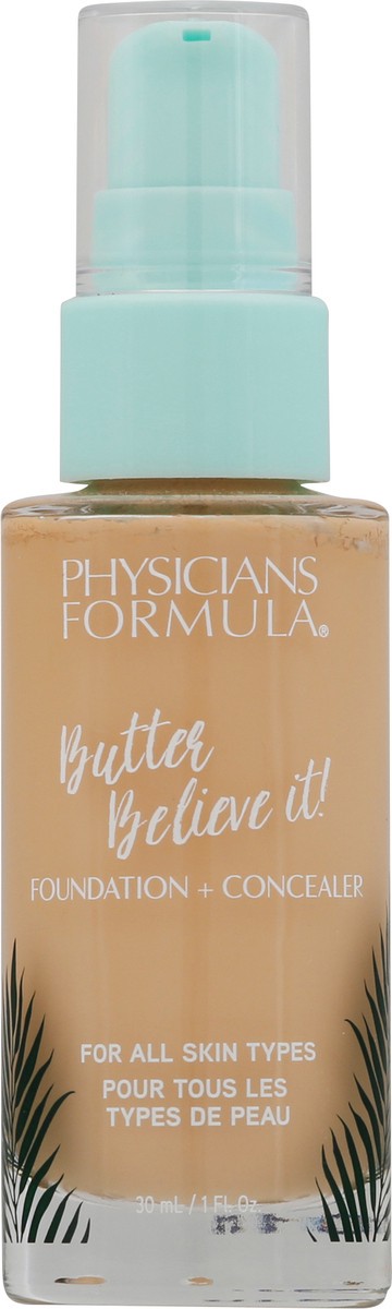 slide 11 of 13, Physicians Formula Butter Believe It Foundation + Concealer, Light/Medium, 1 oz