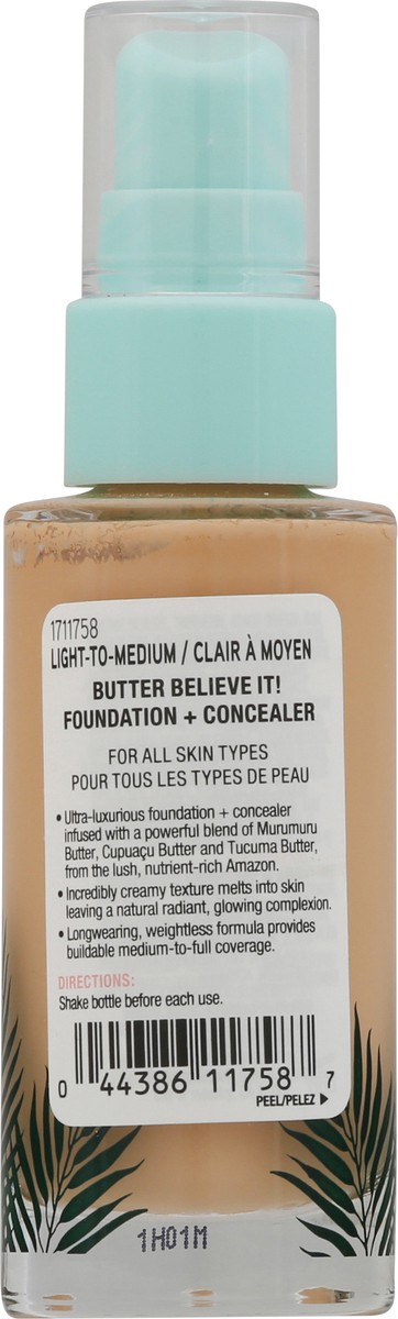 slide 6 of 13, Physicians Formula Butter Believe It Foundation + Concealer, Light/Medium, 1 oz