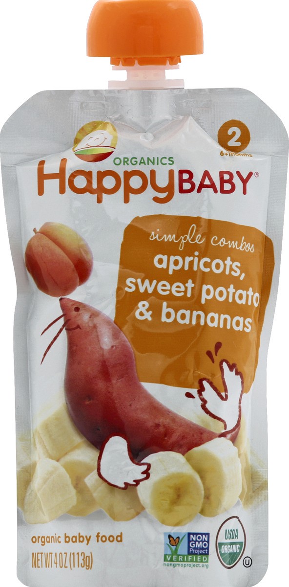 slide 5 of 6, Happy Baby Stage 2 Sweet Potato & Apricot Organic Baby Food, 4 oz