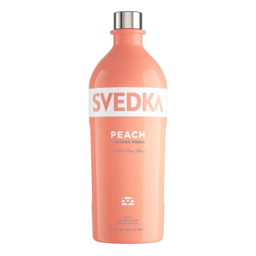 slide 1 of 5, SVEDKA Peach Flavored Vodka, 1.75 L Bottle, 70 Proof, 1.75 liter