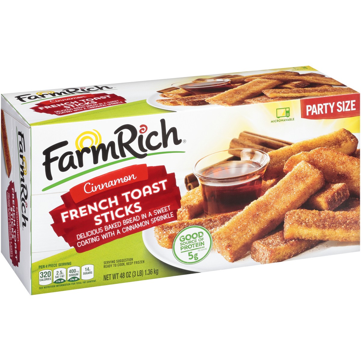 slide 2 of 9, Farm Rich Cinnamon French Toast Sticks 48 oz. Box, 48 oz