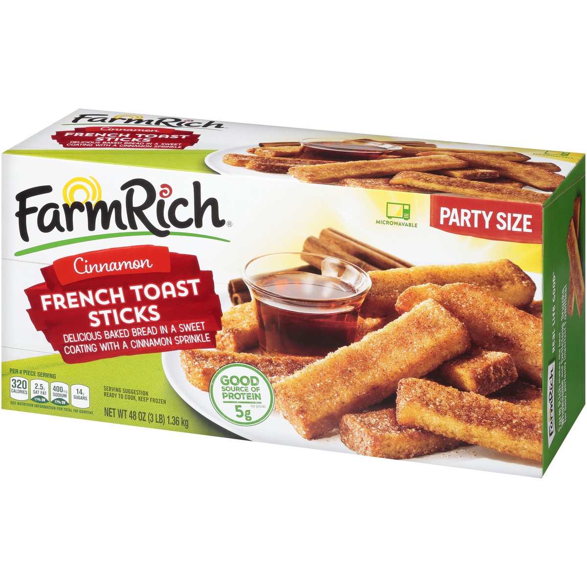 slide 3 of 9, Farm Rich Cinnamon French Toast Sticks 48 oz. Box, 48 oz