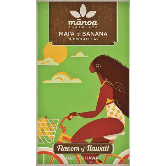 slide 1 of 1, Manoa Chocolate Manoa, Chocolate Banana Bar, 2.1 Oz, 2.1 oz