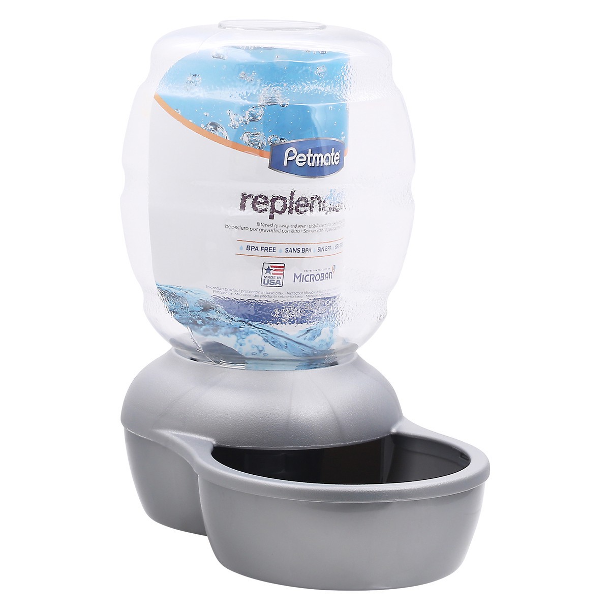 slide 10 of 10, Petmate Replendish Filtered Gravity Waterer 1 ea Not Packed, 1 ct