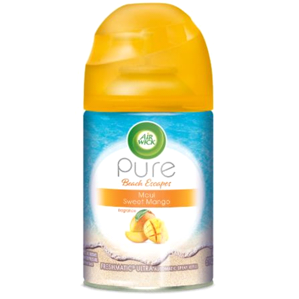 slide 1 of 6, Air Wick Pure Beach Escapes Automatic Spray Refill Maui Sweet Mango, 6.17 oz