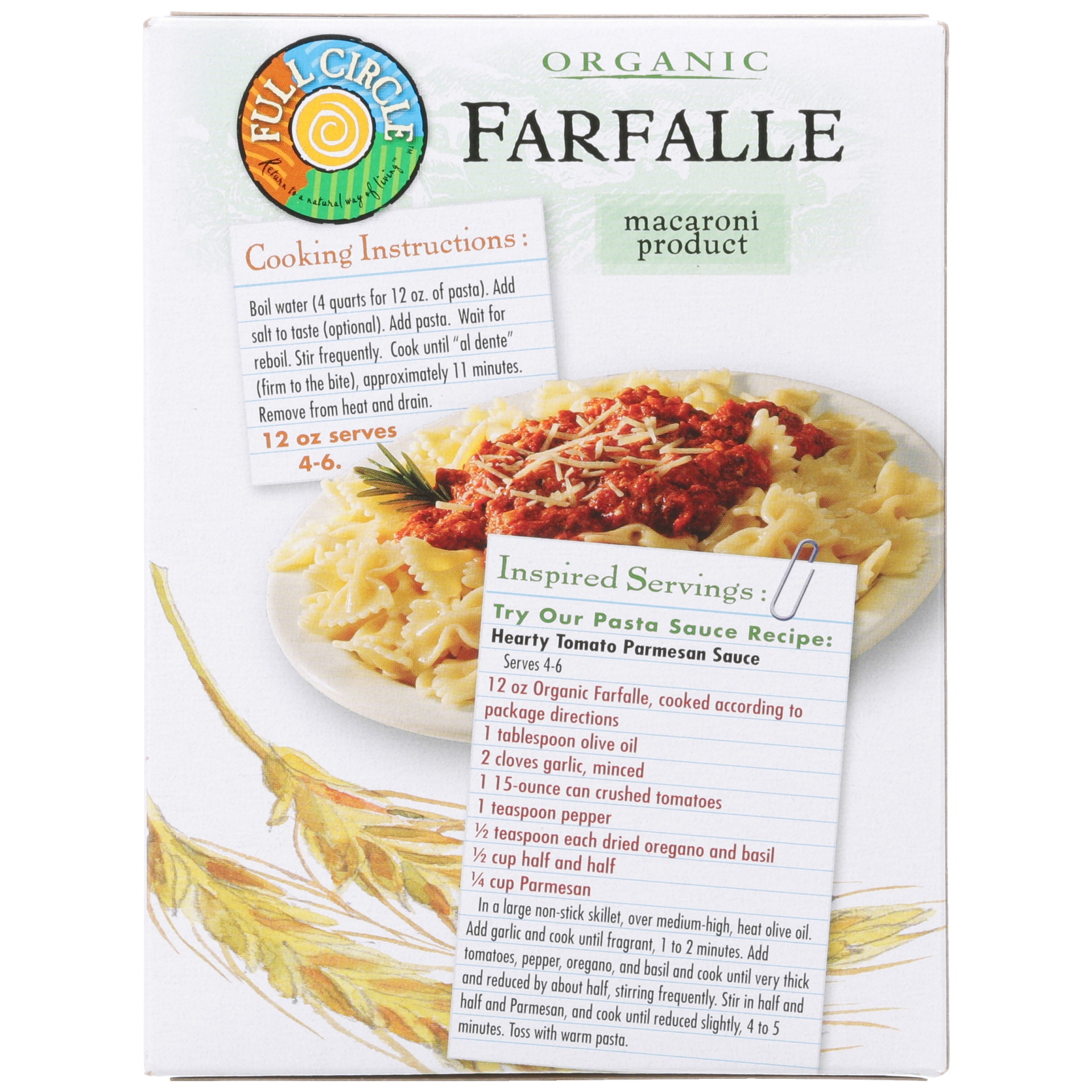 slide 3 of 6, Full Circle Market Organic Farfalle Pasta, 12 oz